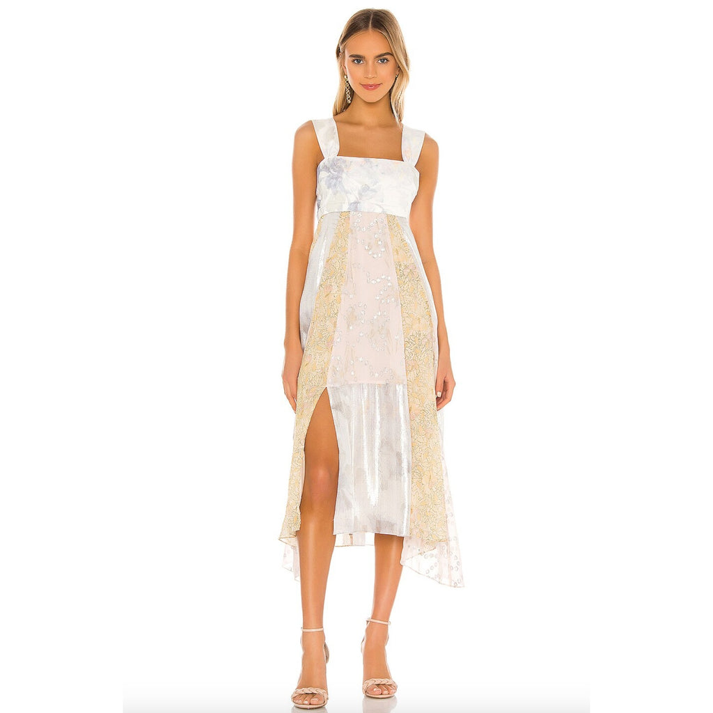 Sleeveless Daffodil Shimmer Maxi Dress