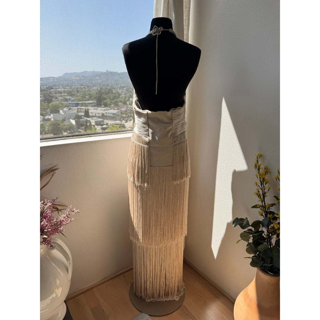 Baldwin Draped Fringe Maxi Dress