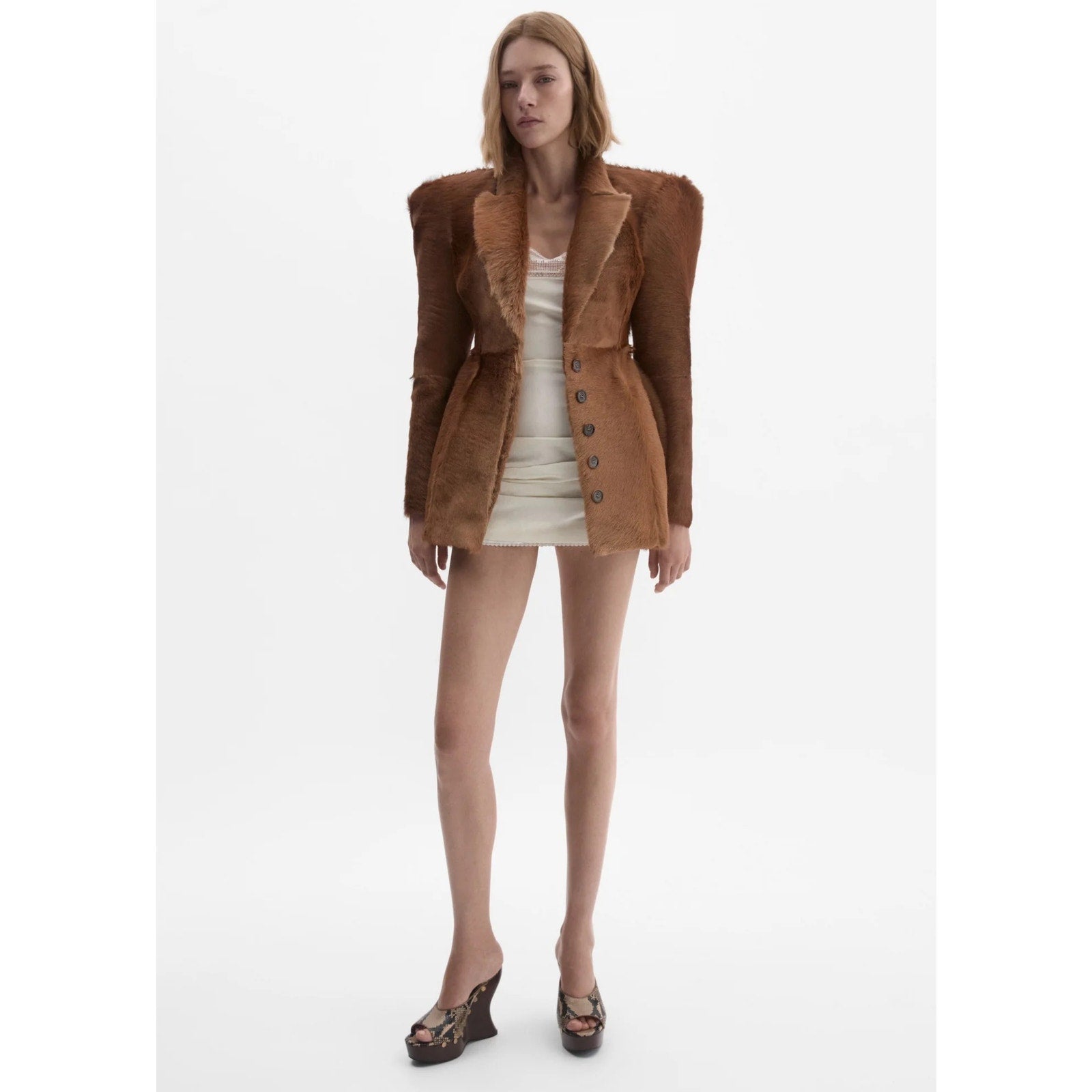 Hourglass Fur-effect Blazer