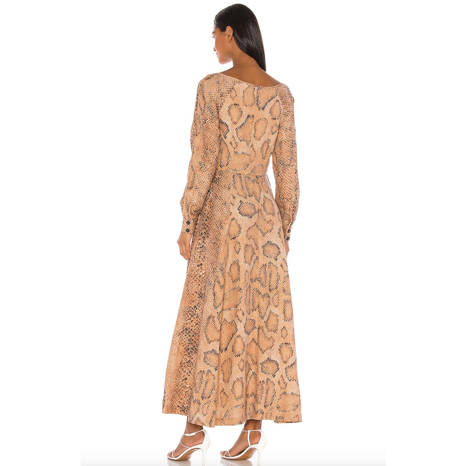 Silvana Snake-Print Midi Dress