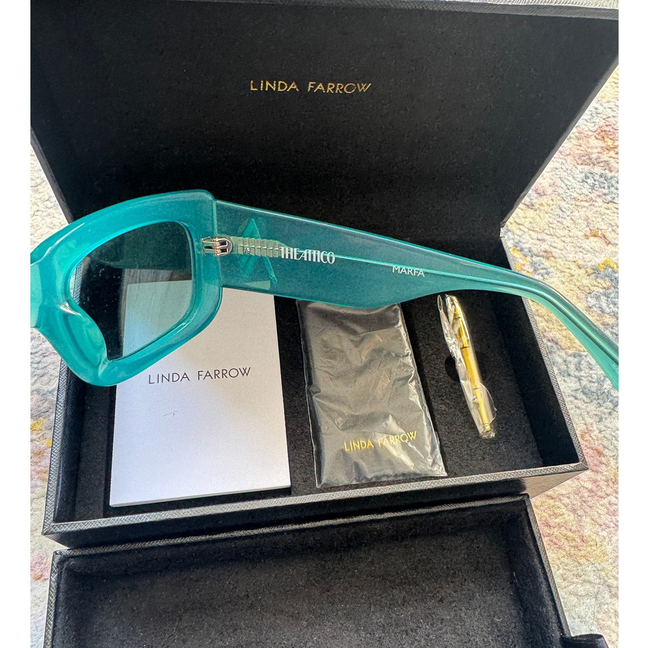 Linda Farrow x THE ATTICO Marfa Rectangular Sunglasses