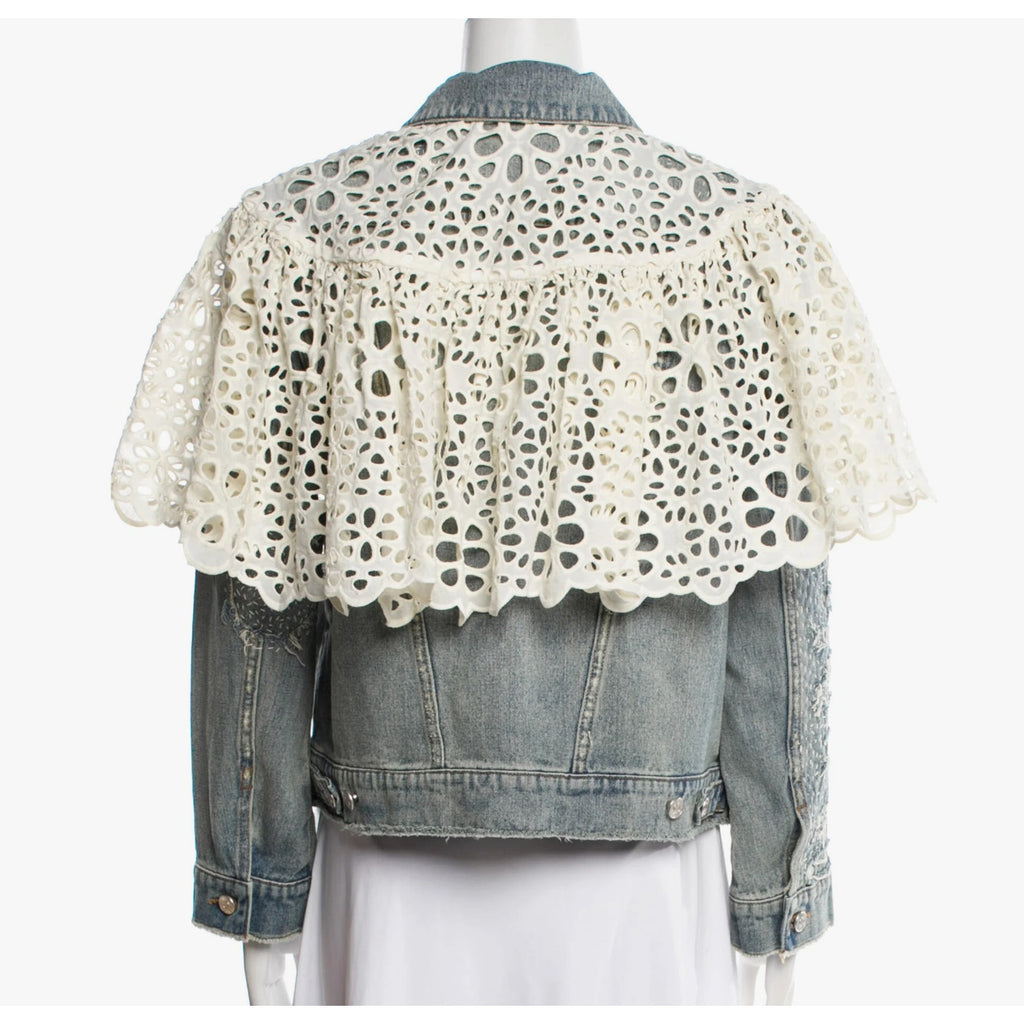 Oli Patchwork Denim Jacket with Cape