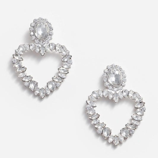 Crystal Heart Earrings
