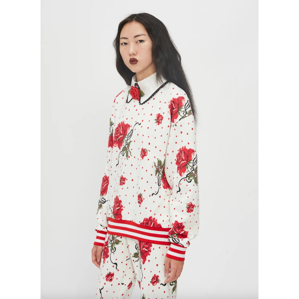 Rose Printed Sweatshirt & Jogger Set