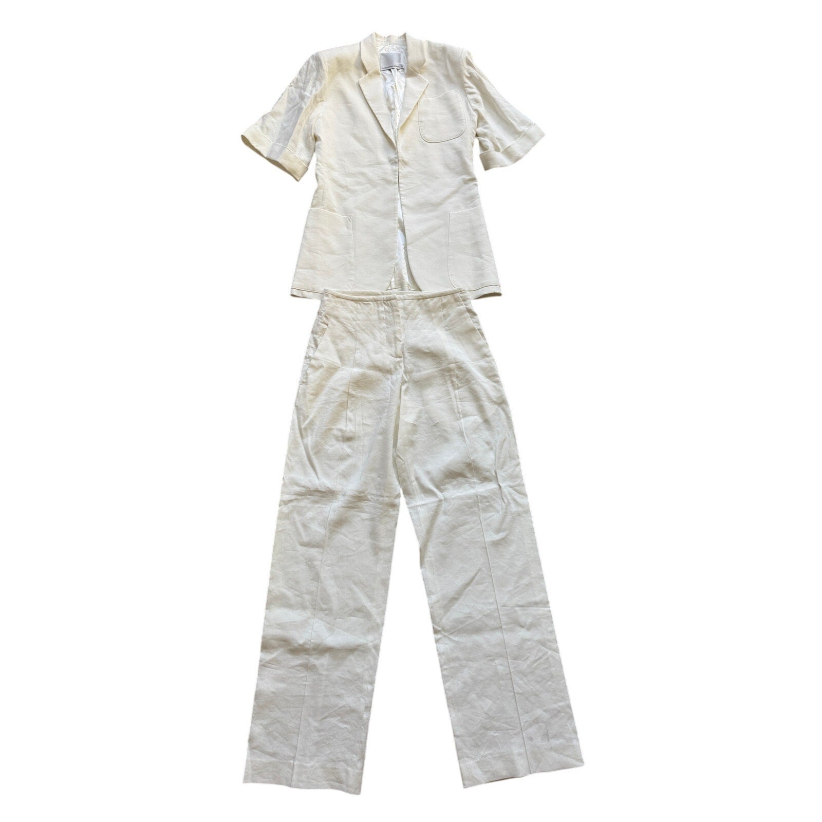 Short Sleeve Pocket Blazer & Low Rise Pant SET