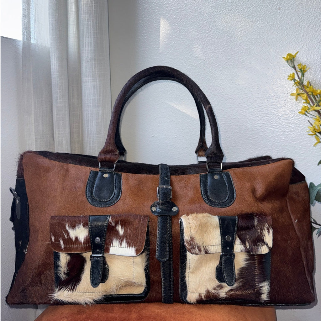 Handmade Cowhide Duffle Bag