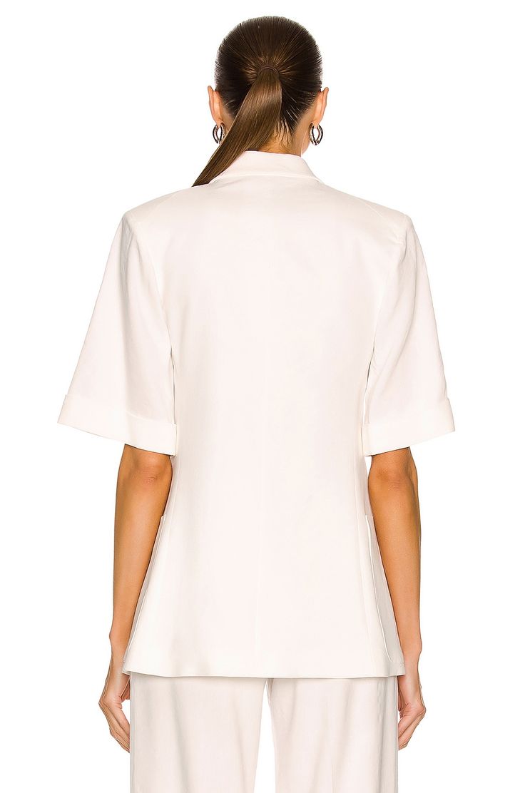 Short Sleeve Pocket Blazer & Low Rise Pant SET