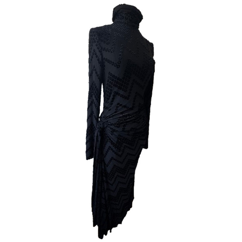 Eyelet Embroidered Jersey Dress with Twist Detail