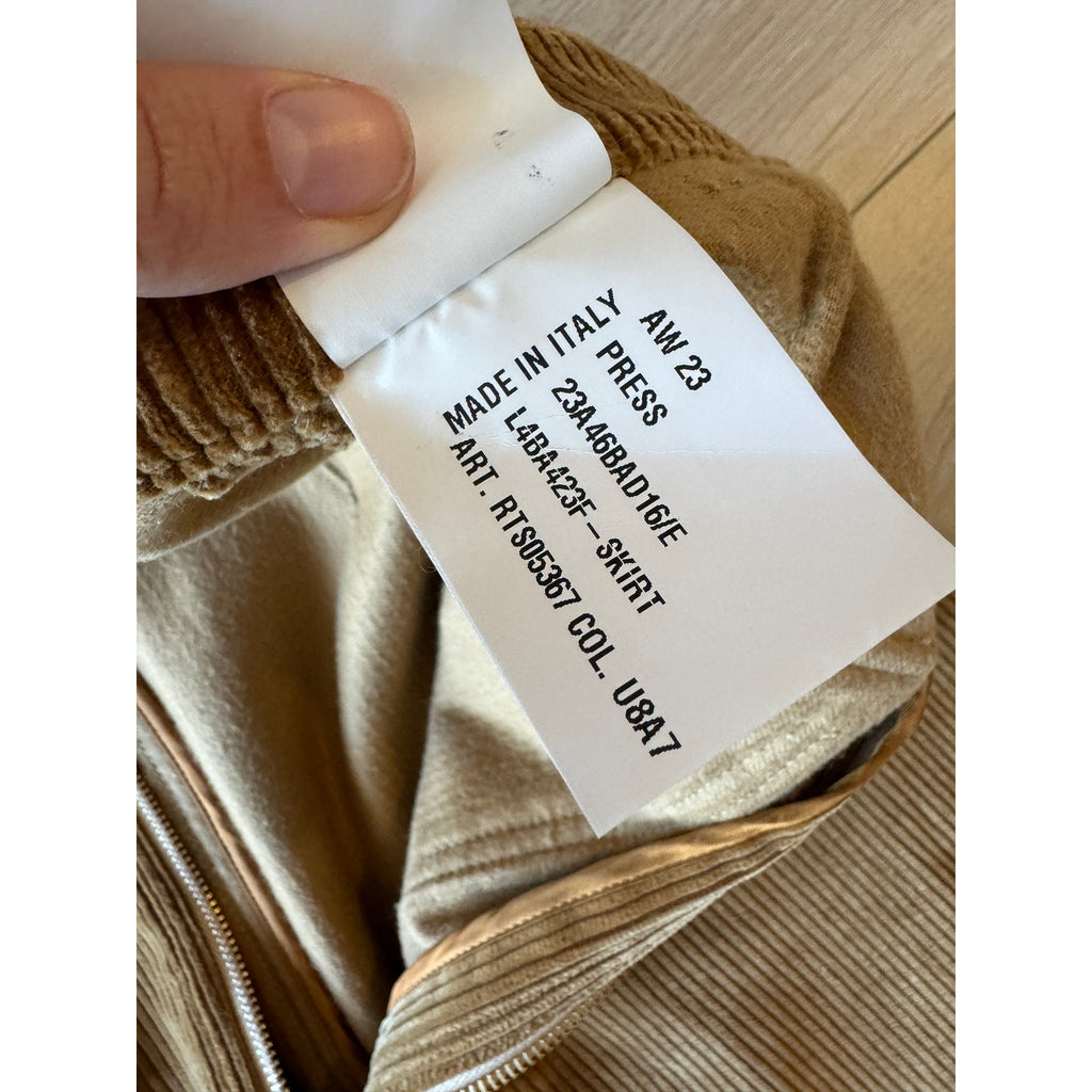 Corduroy Midi Pencil Skirt