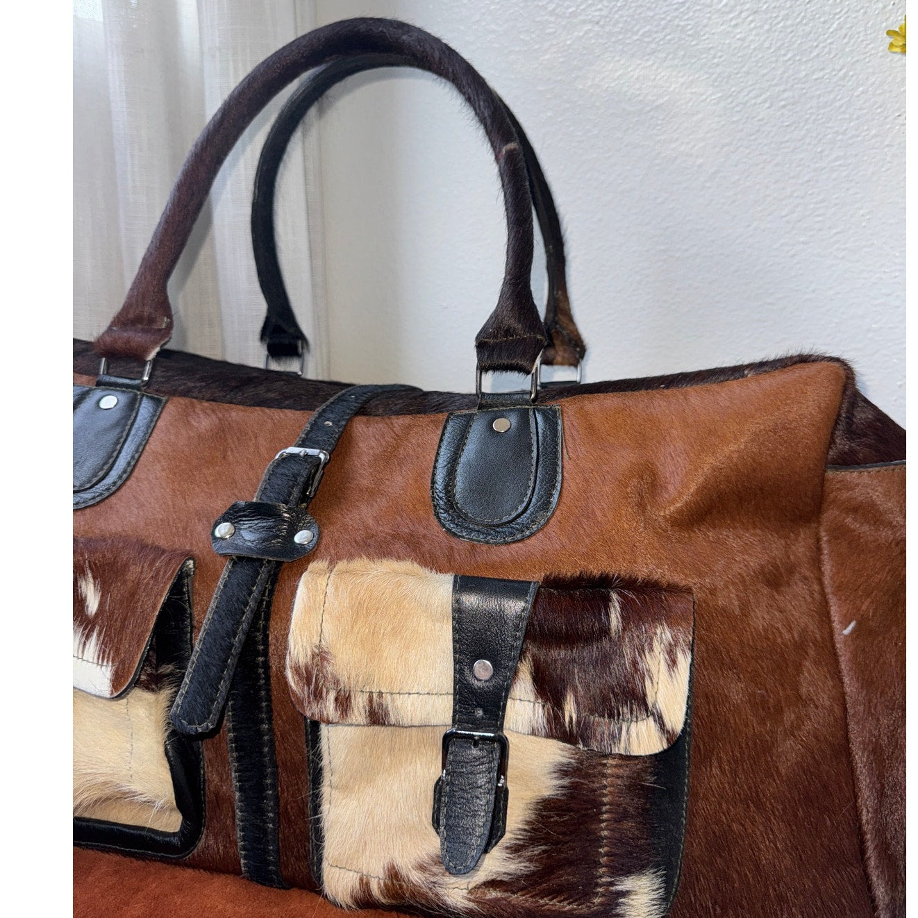 Handmade Cowhide Duffle Bag
