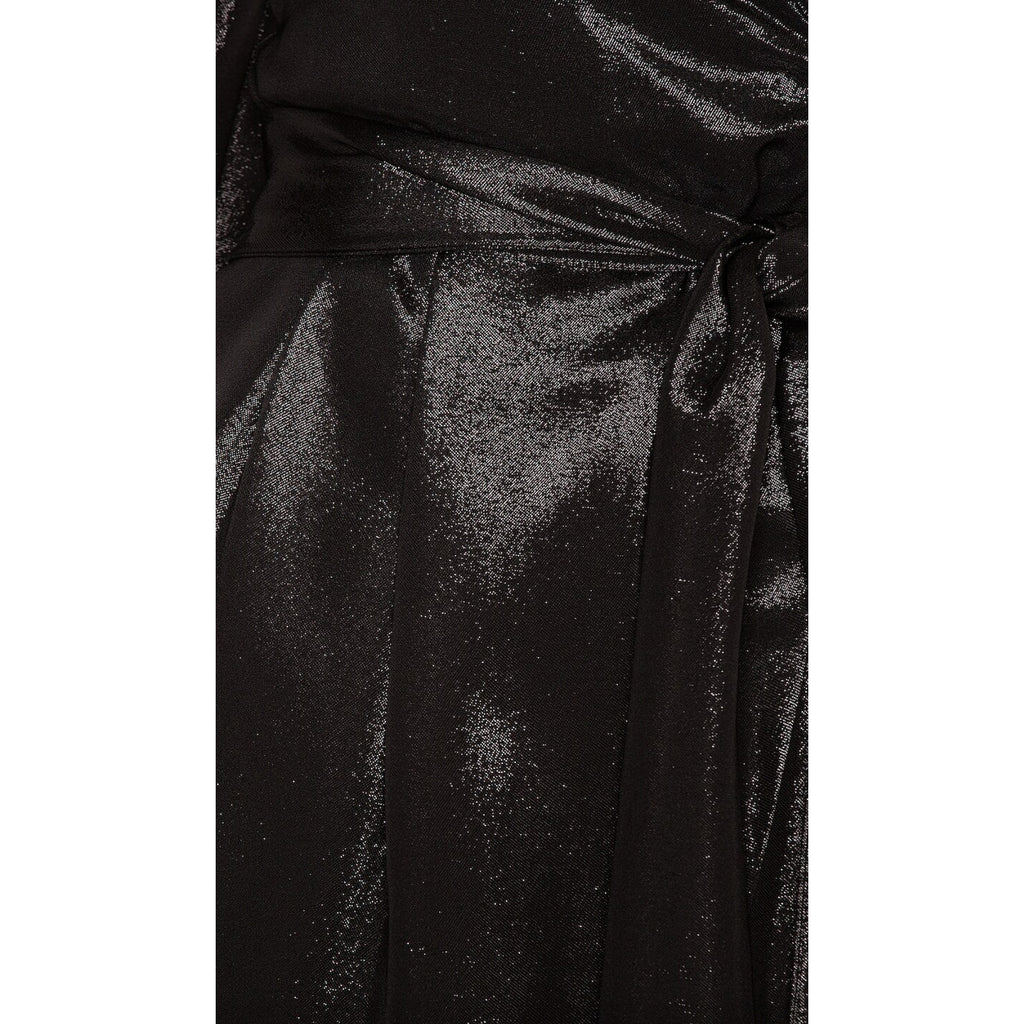 Ariel Lamé Mini Wrap Dress