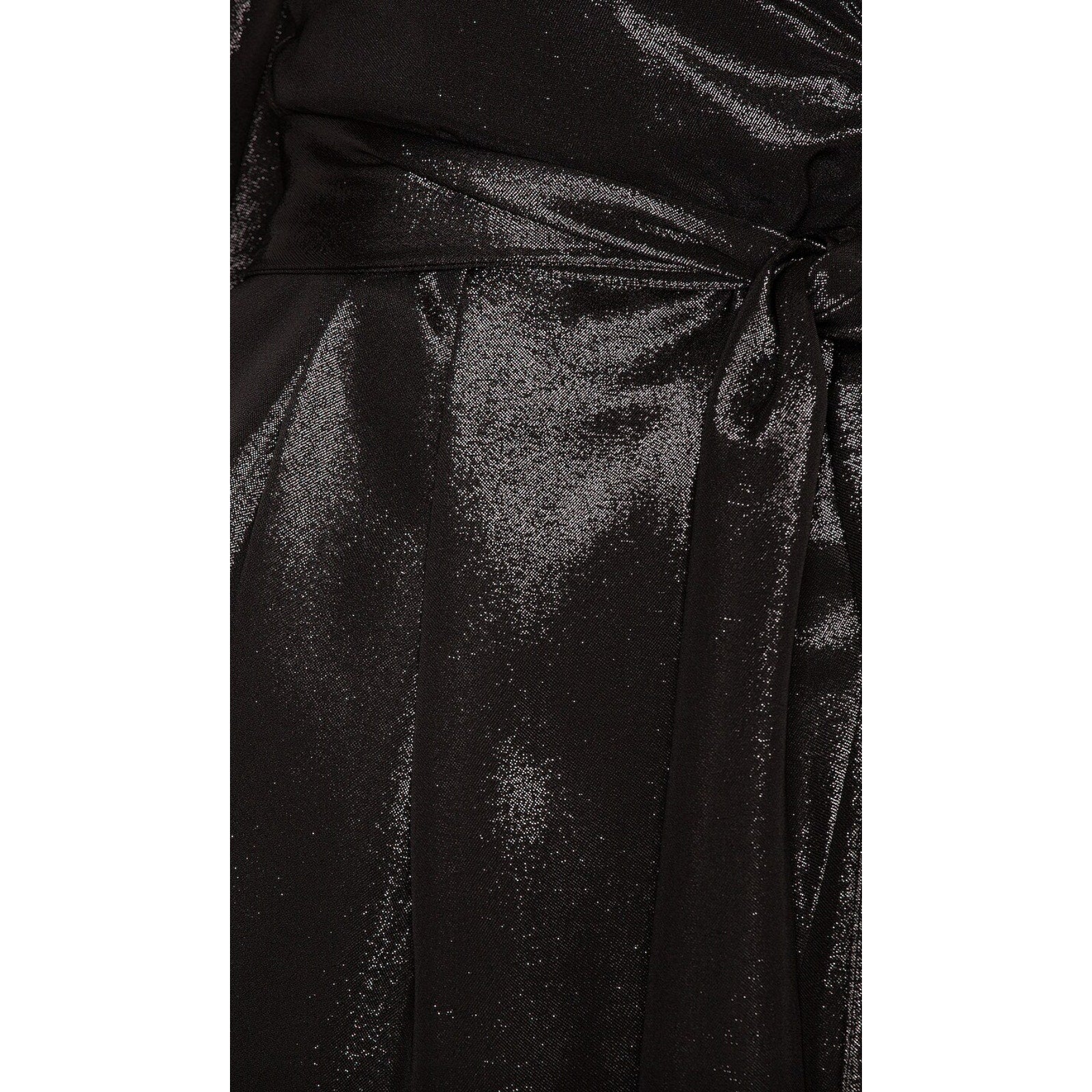 Ariel Lamé Mini Wrap Dress