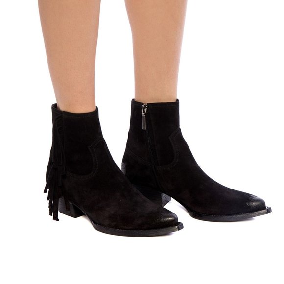 Lukas Black Heeled Ankle Boot