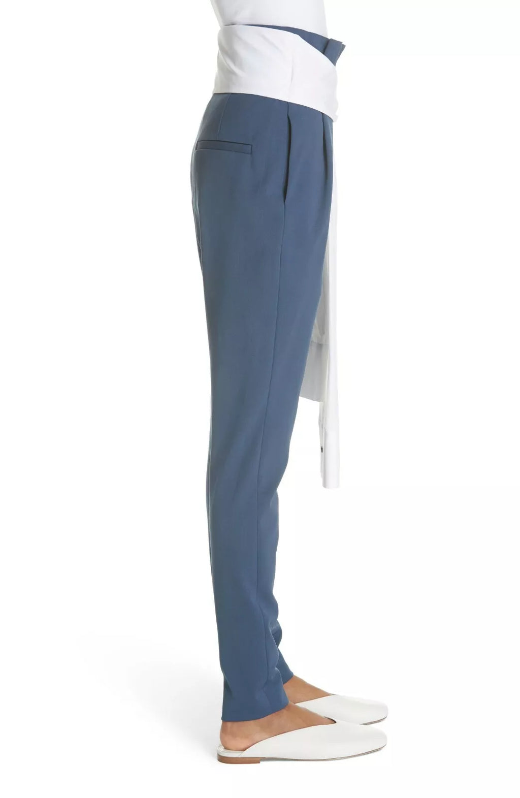 High Waist Tie Sleeve Tuxedo Pant