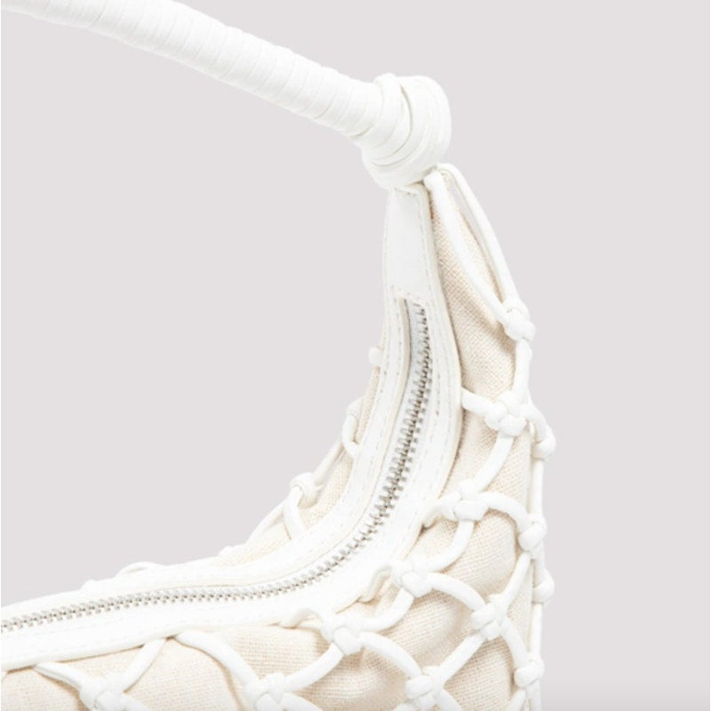 Large Luna Open-knit Netted Vegan Shoulder Bag