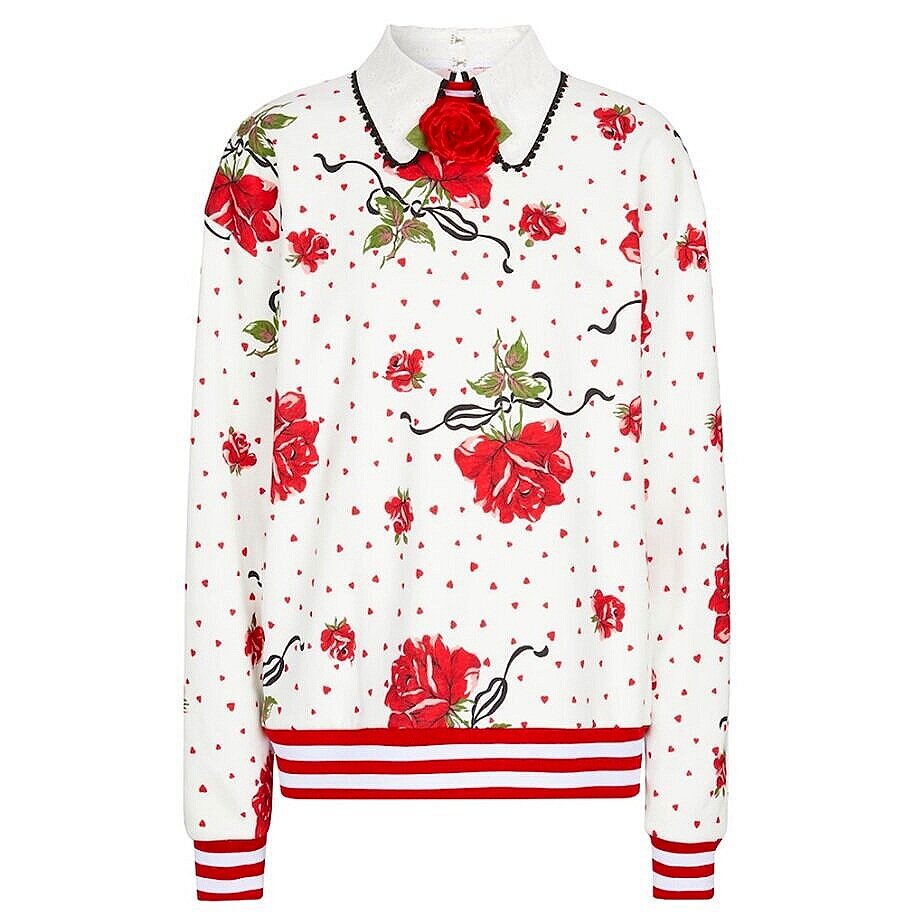 Rose Printed Sweatshirt & Jogger Set