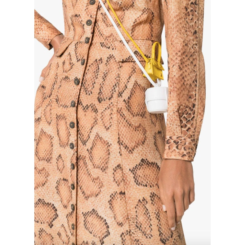 Silvana Snake-Print Midi Dress