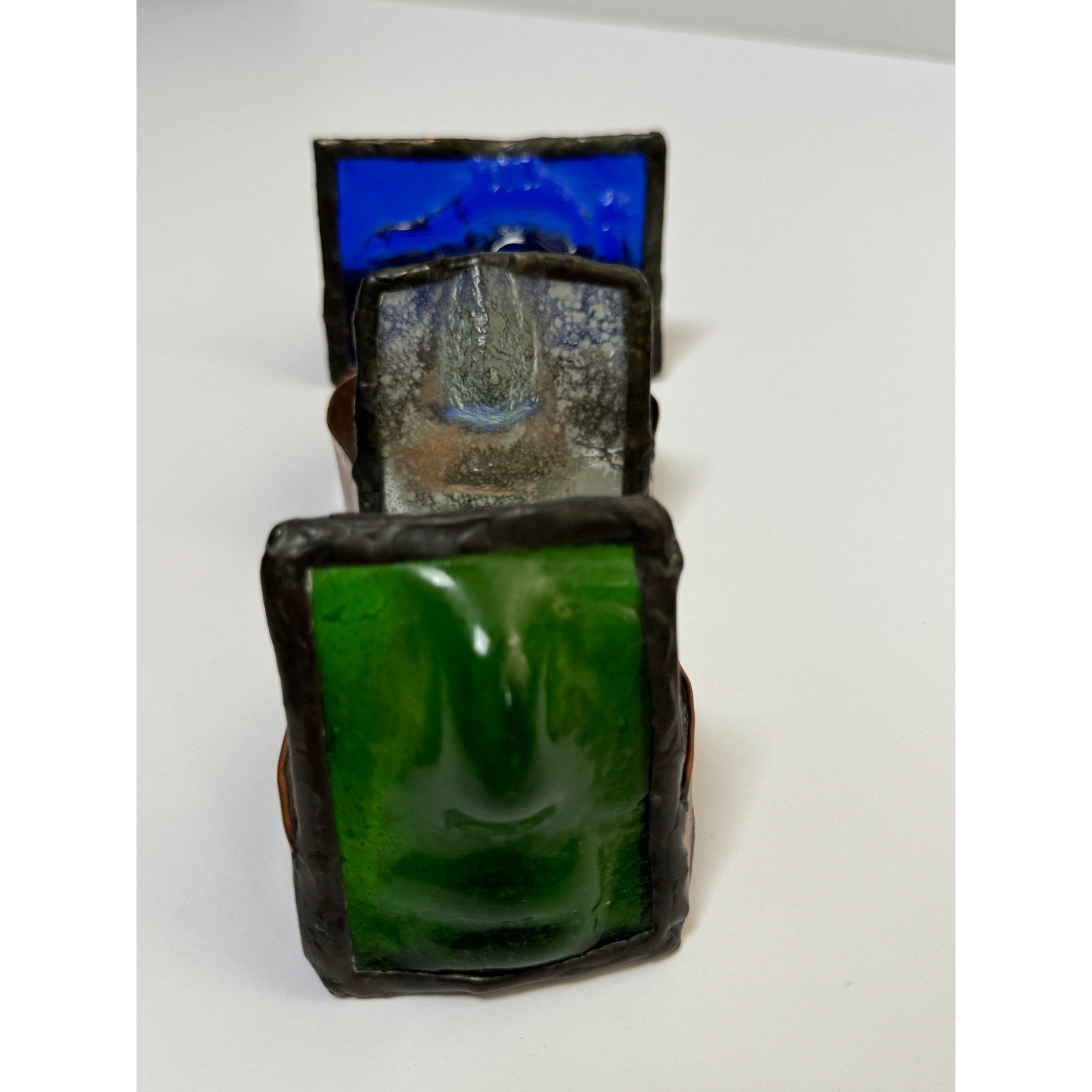 Handcrafted Glass & Copper Candle Holders