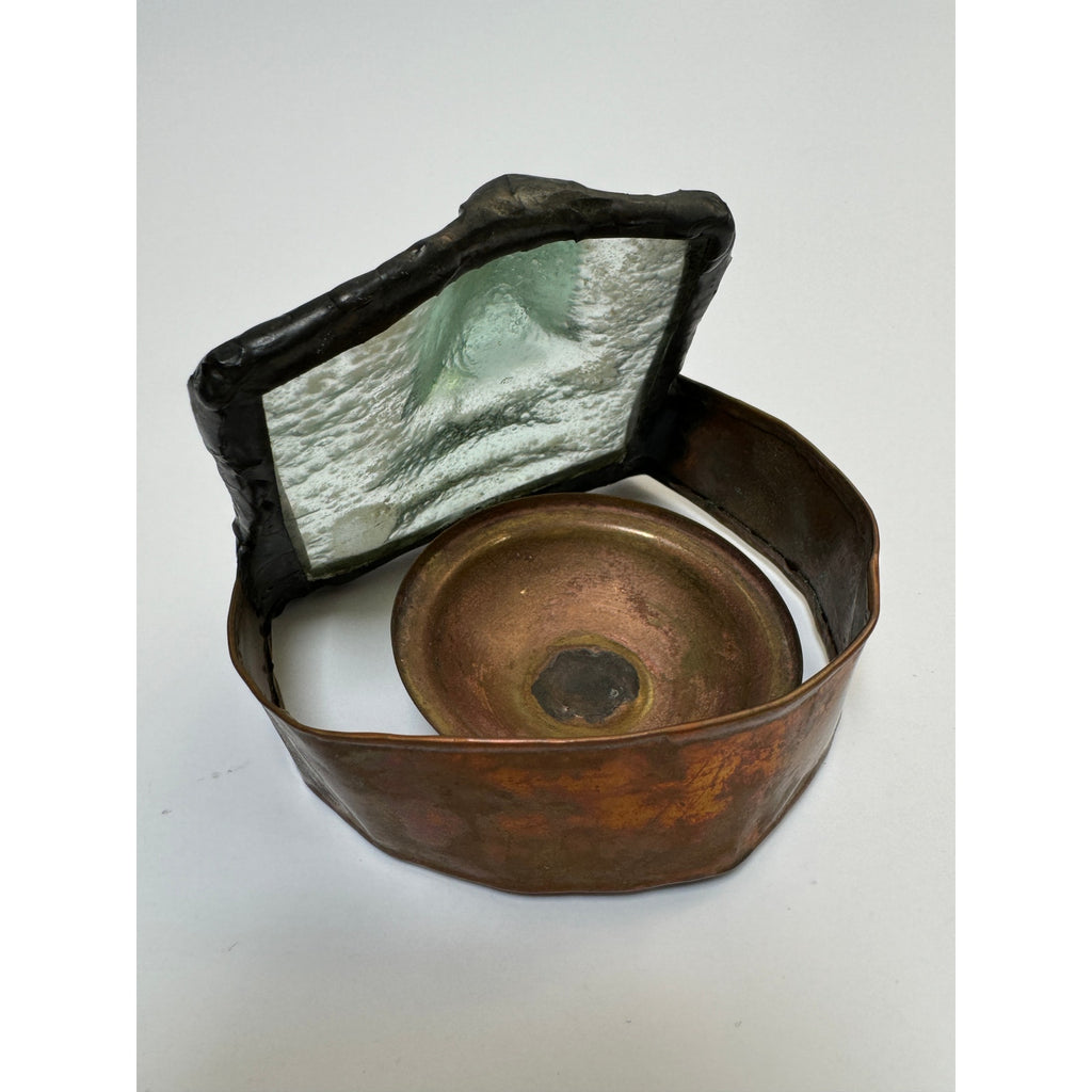 Handcrafted Glass & Copper Candle Holders