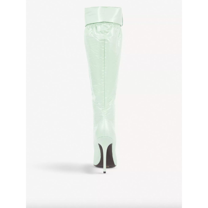 Puffer Cuffed Synthetic Boots