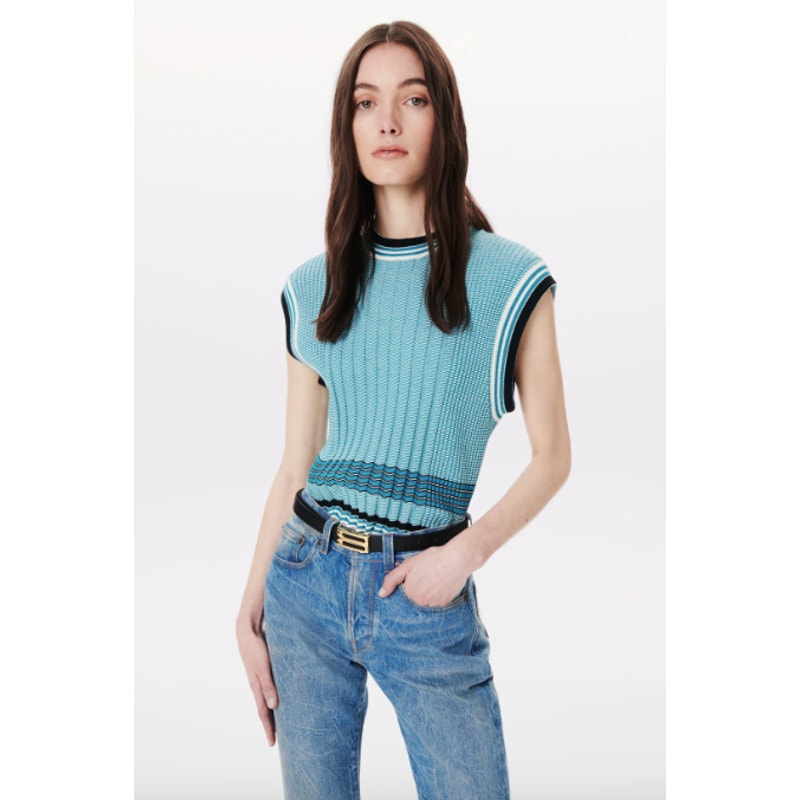 Knitted Crew-Neck Tank Top