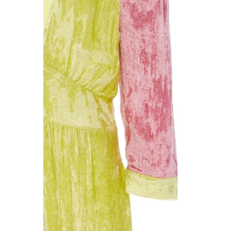 Avalon Color-Blocked Velvet Dress