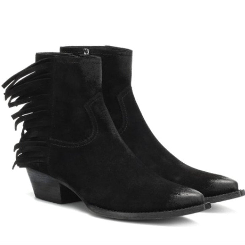 Lukas Black Heeled Ankle Boot