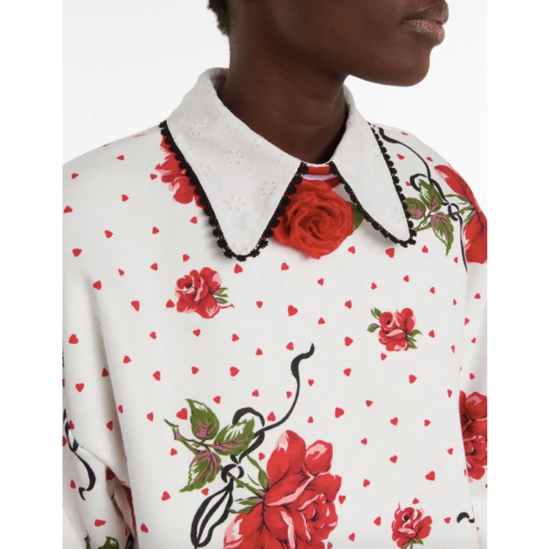 Rose Printed Sweatshirt & Jogger Set