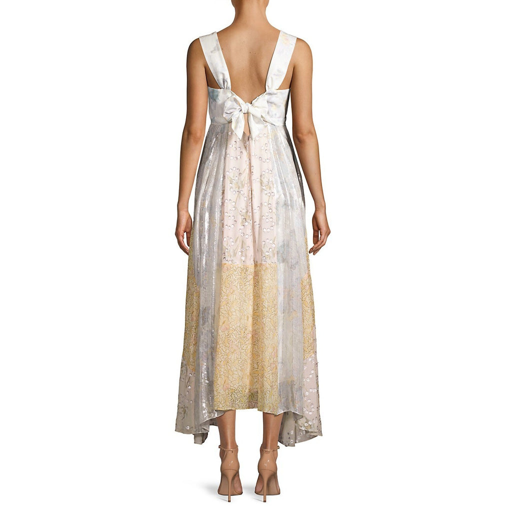 Sleeveless Daffodil Shimmer Maxi Dress