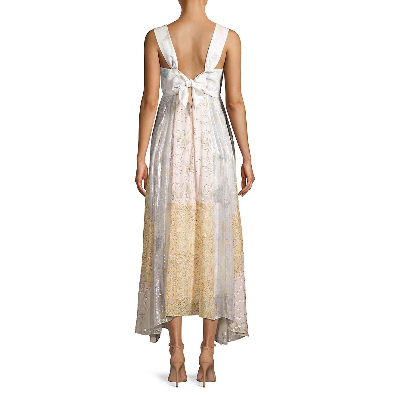 Sleeveless Daffodil Shimmer Maxi Dress