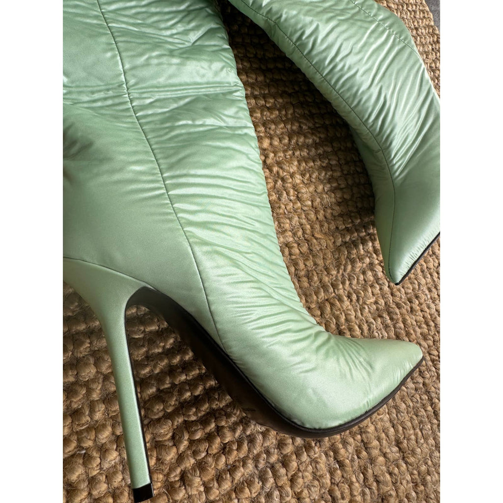 Puffer Cuffed Synthetic Boots