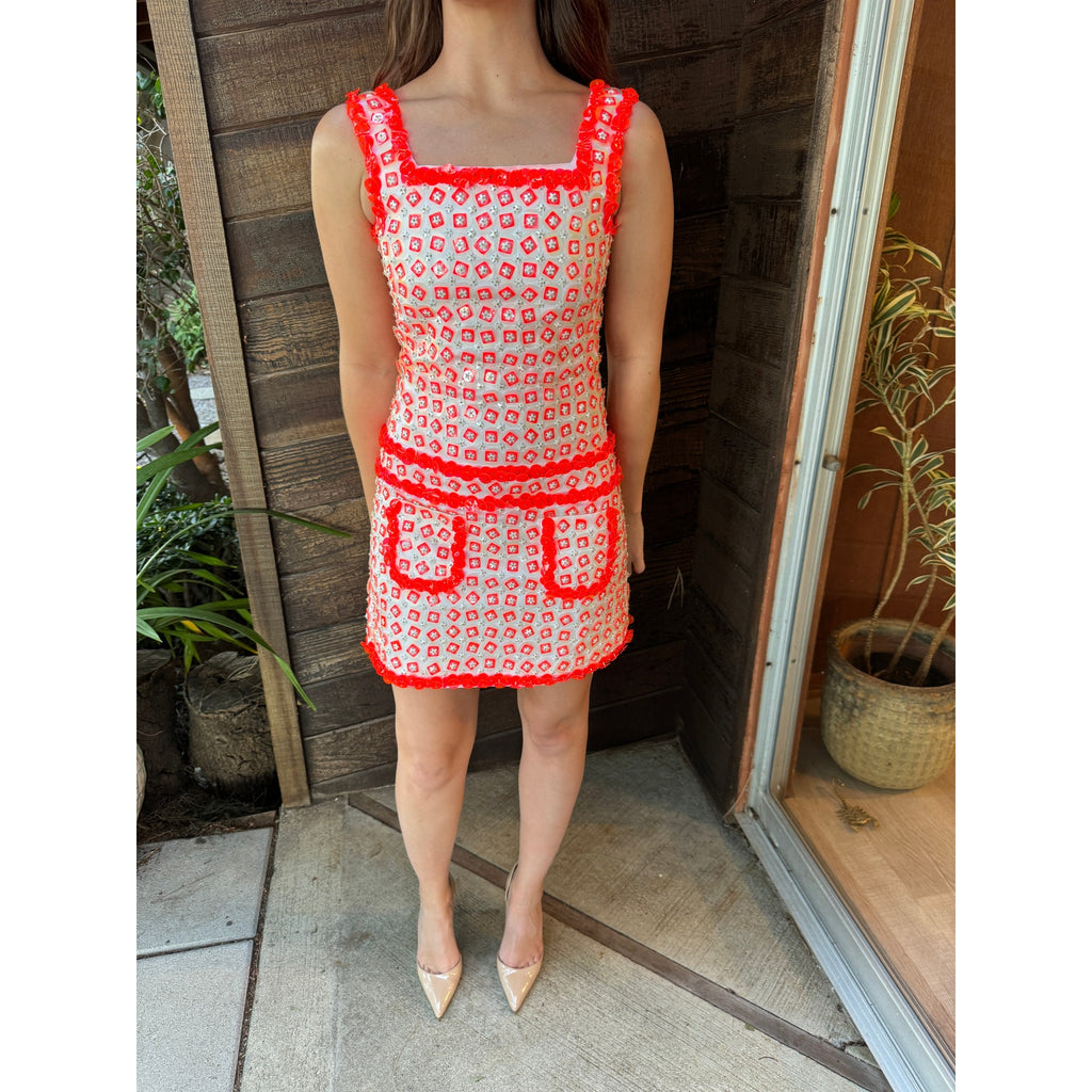 Retro Runway Floral Mod Mini Dress