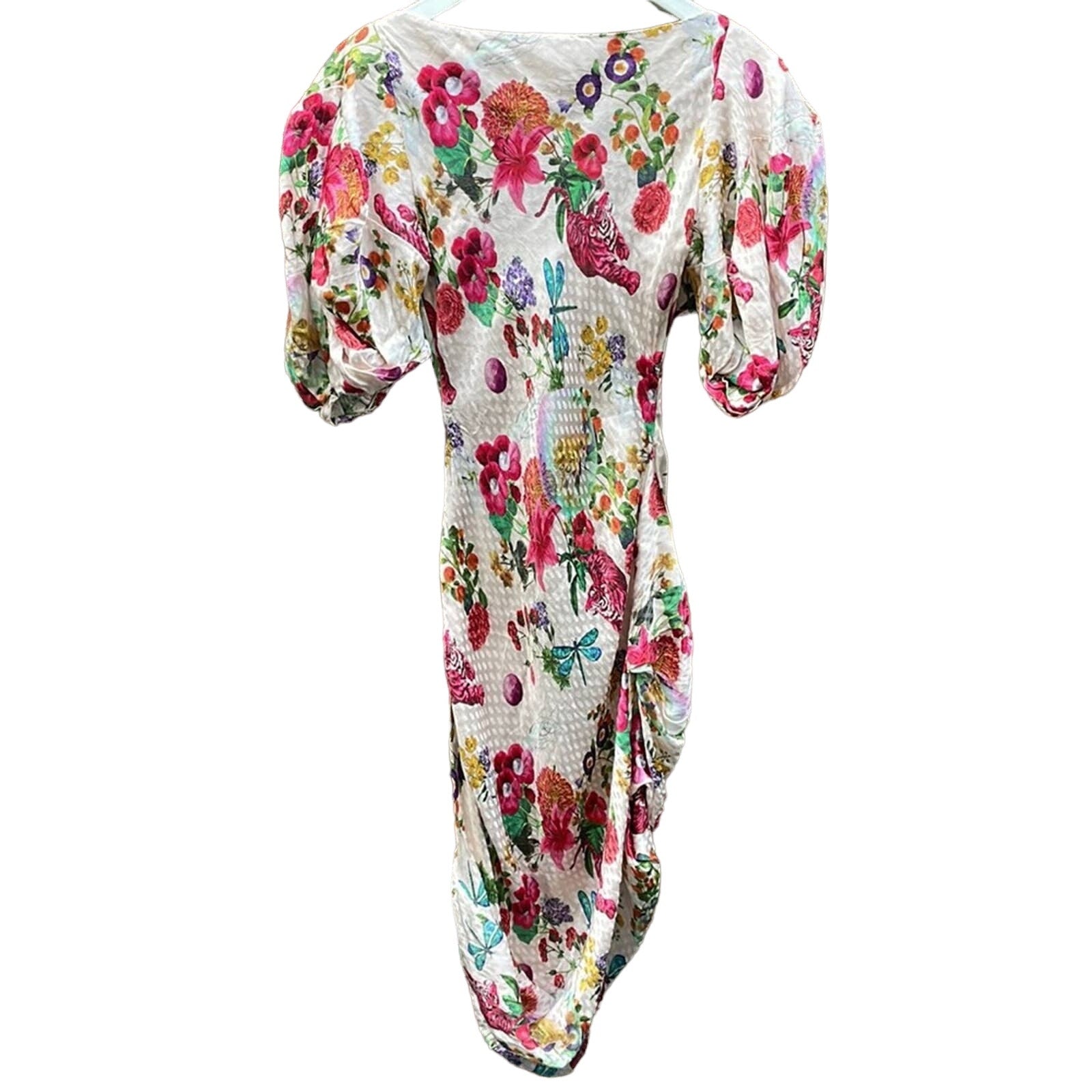 Floral Tiger Print Midi Dress