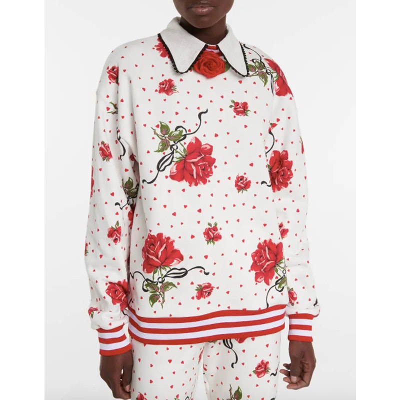 Rose Printed Sweatshirt & Jogger Set