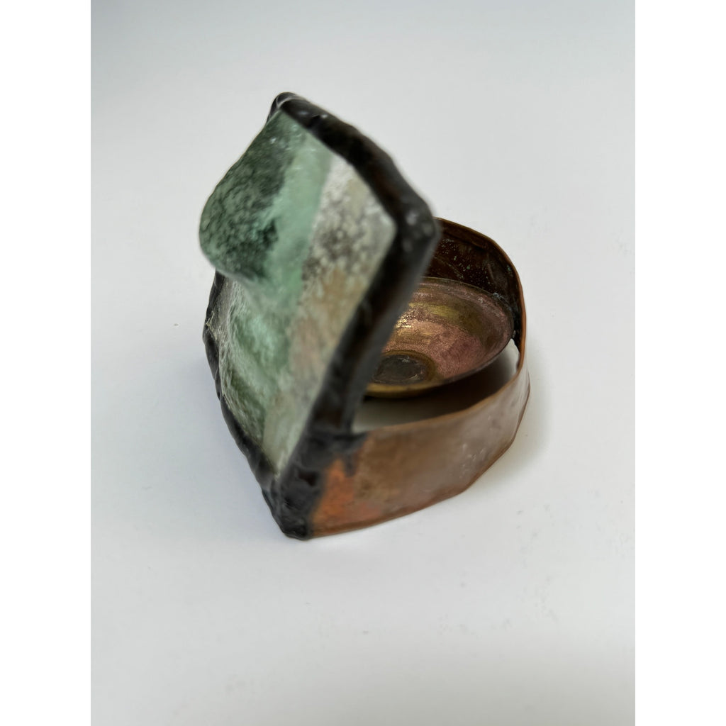 Handcrafted Glass & Copper Candle Holders