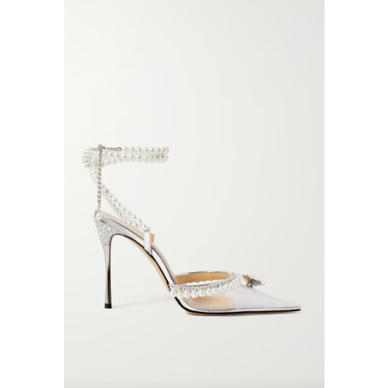 Diamond of Elizabeth Embellished PVC Patent-Leather Heels