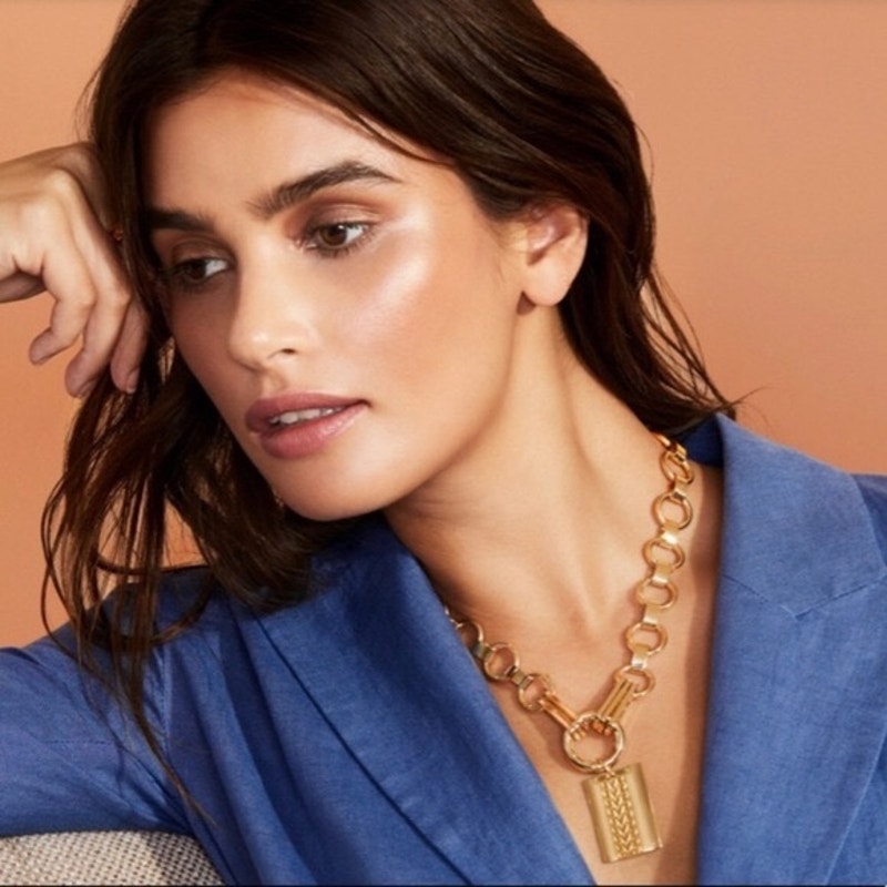 Elisa Gold Tone Chain Necklace w/ Pendant