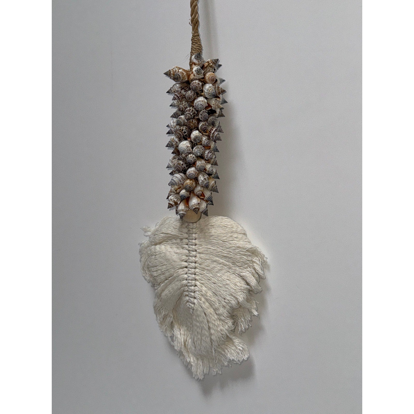 Handwoven Shell & Macrame Hanging Ornament