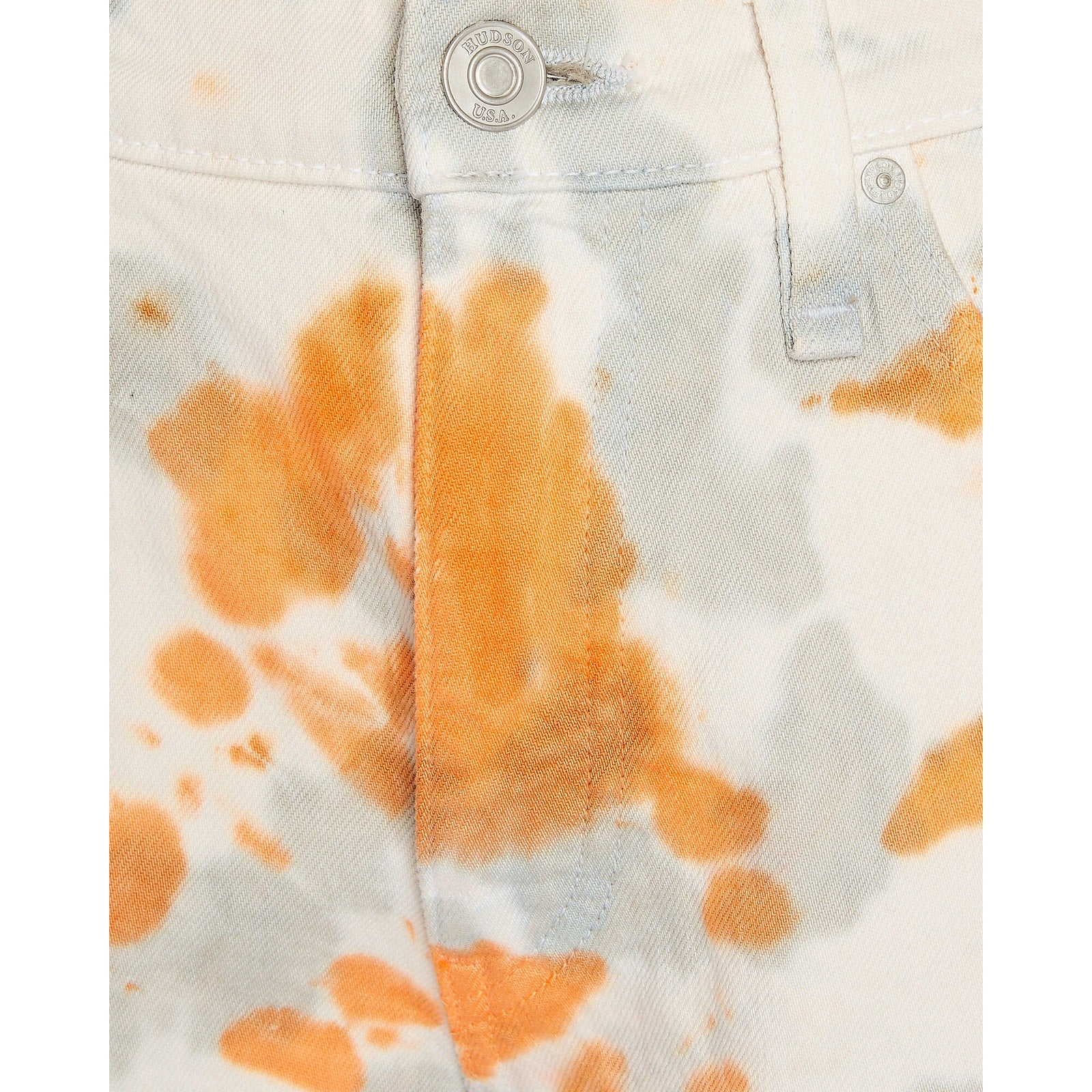 Hanna Tie-Dye Denim Biker Shorts
