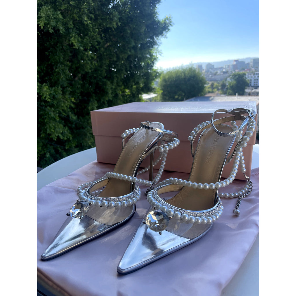 Diamond of Elizabeth Embellished PVC Patent-Leather Heels