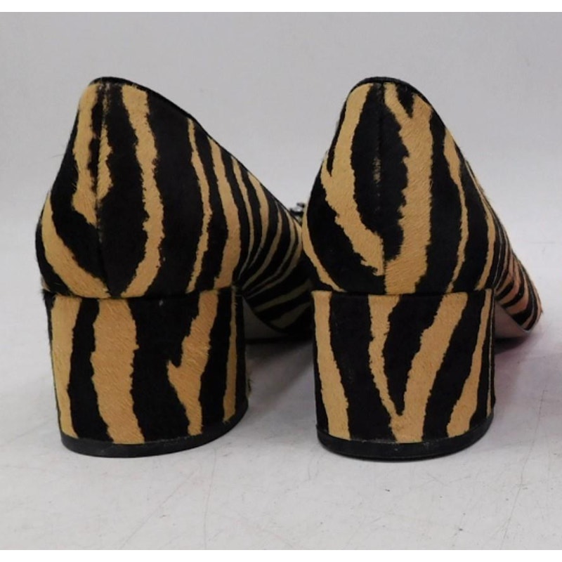 Animal Print Heels with Rhinestone