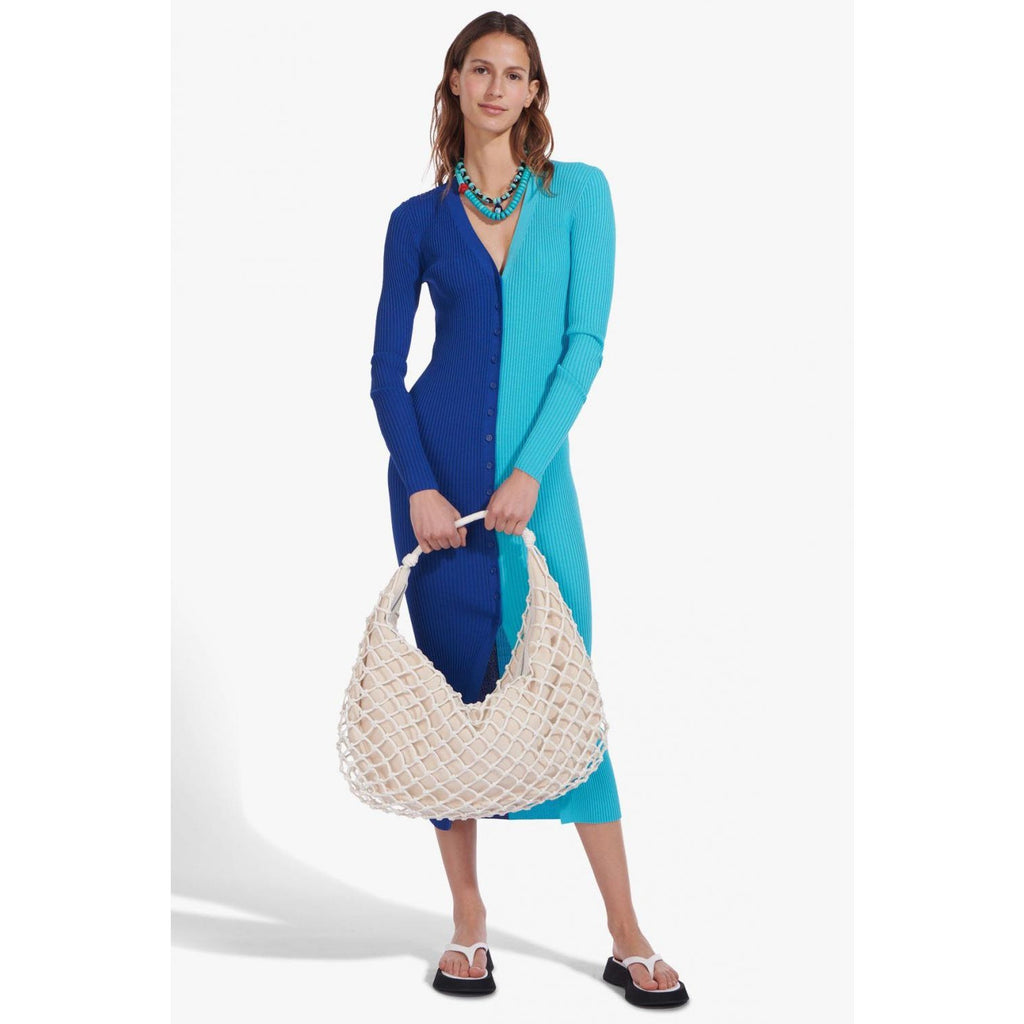 Large Luna Open-knit Netted Vegan Shoulder Bag