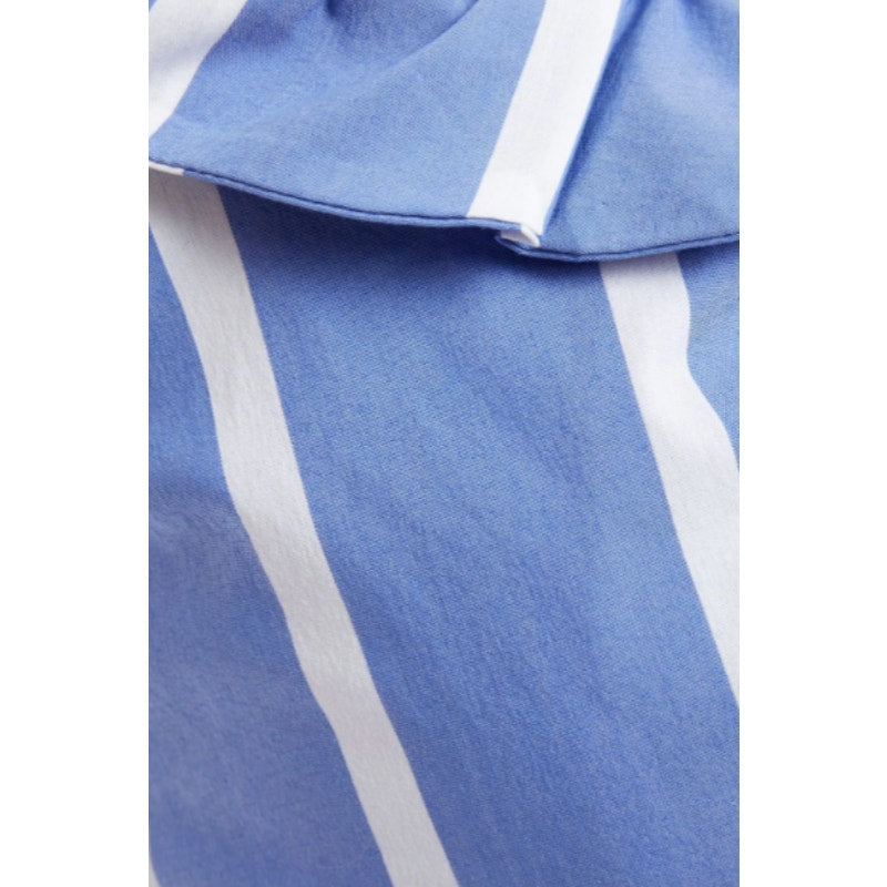 Lesley Cropped Striped Poplin Top