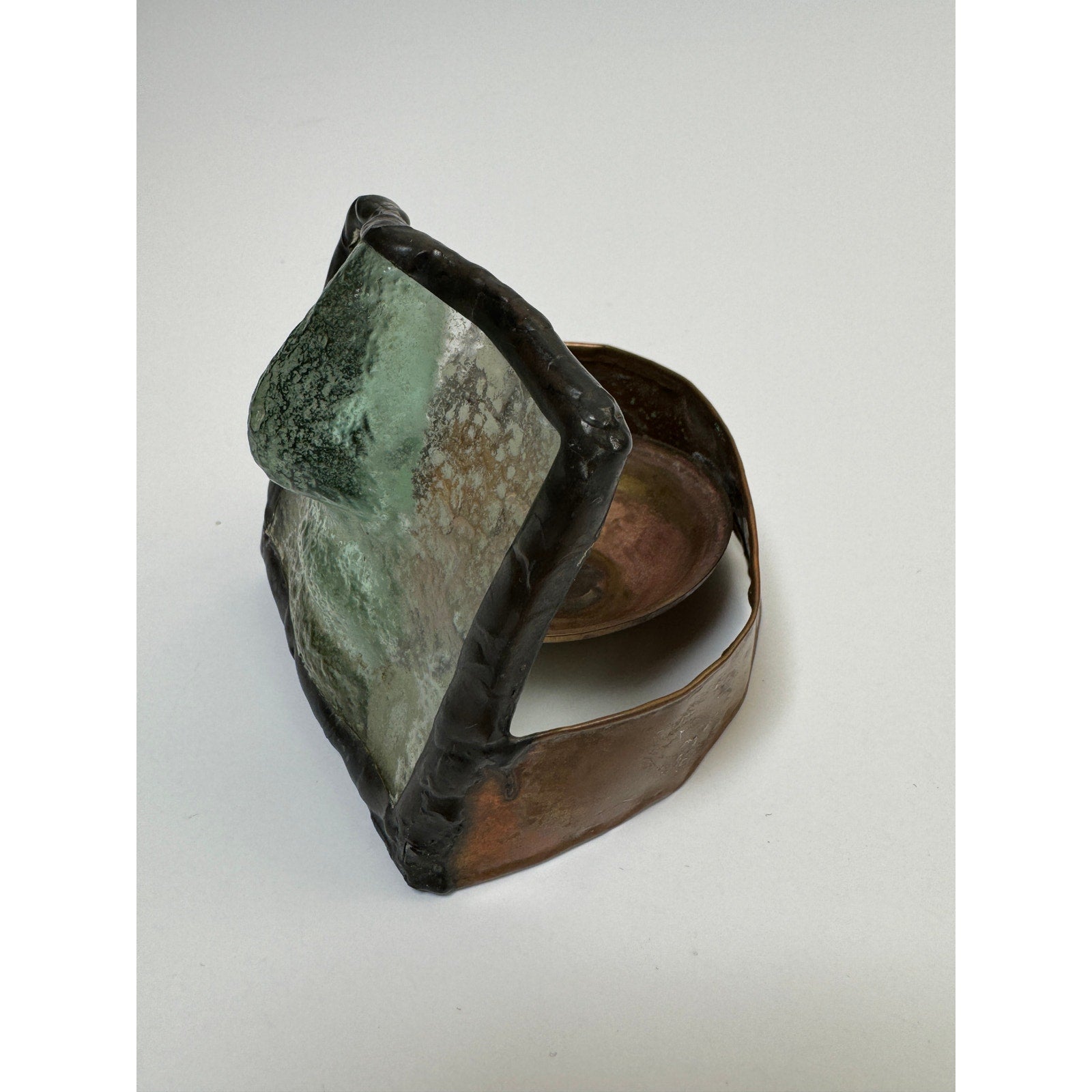 Handcrafted Glass & Copper Candle Holders