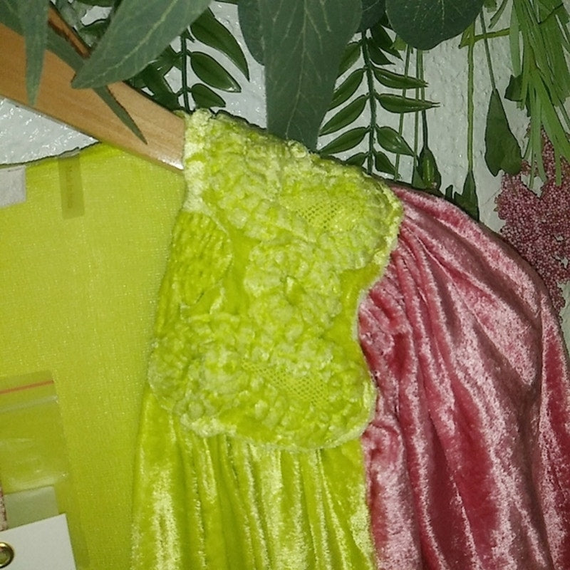 Avalon Color-Blocked Velvet Dress