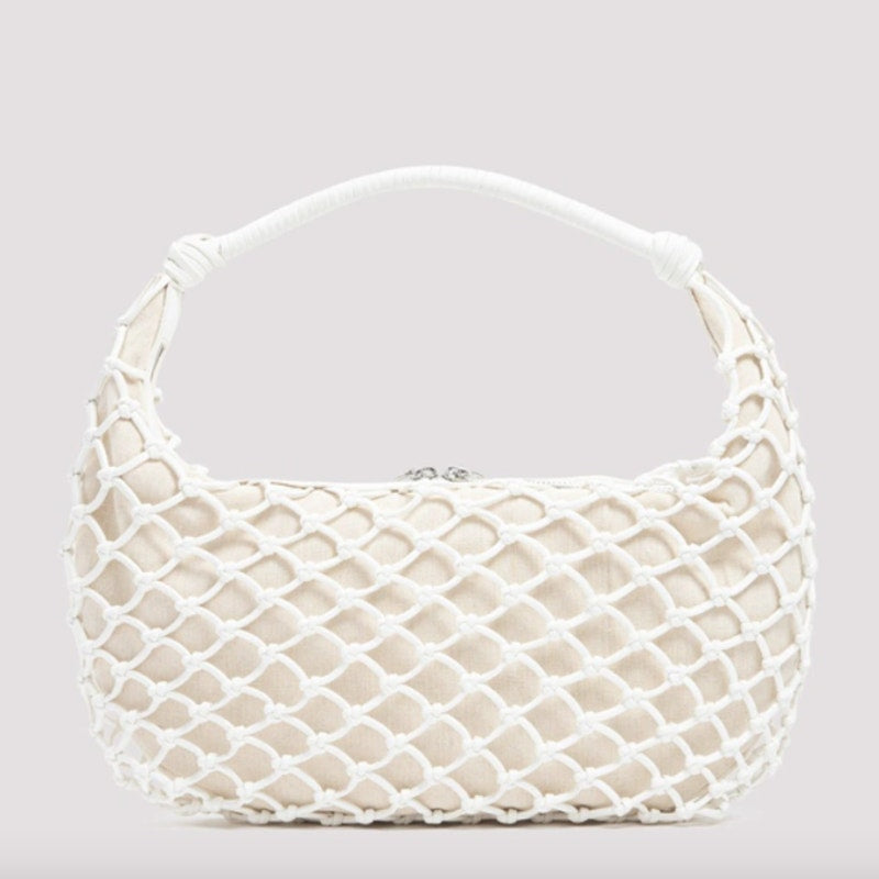 Large Luna Open-knit Netted Vegan Shoulder Bag