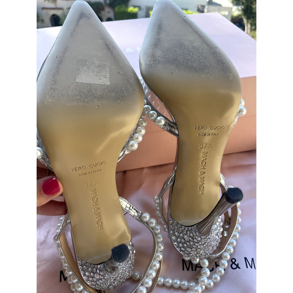 Diamond of Elizabeth Embellished PVC Patent-Leather Heels