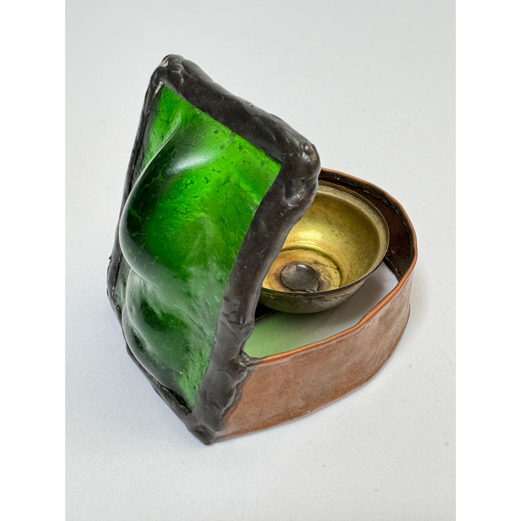 Handcrafted Glass & Copper Candle Holders