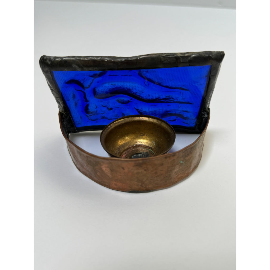 Handcrafted Glass & Copper Candle Holders