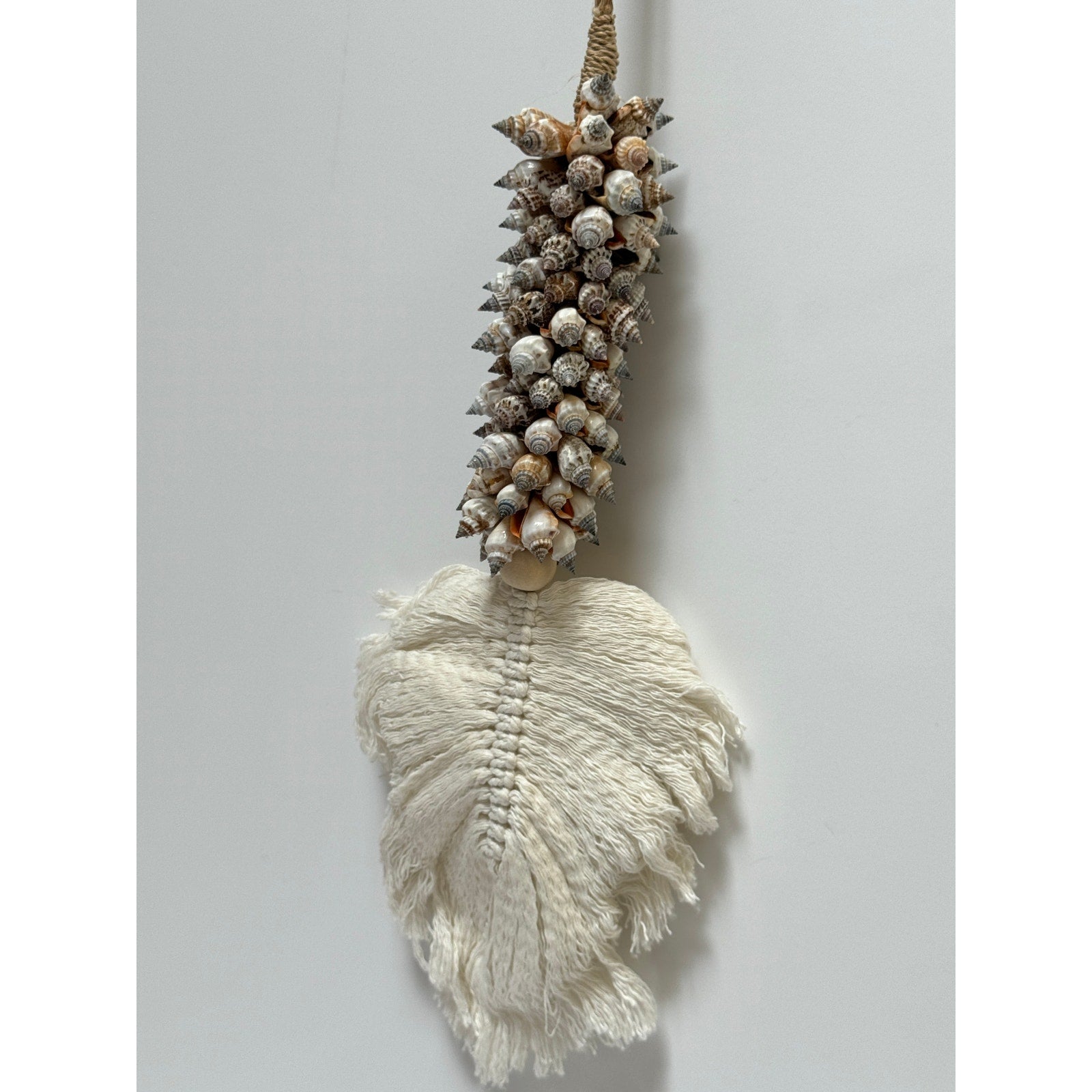 Handwoven Shell & Macrame Hanging Ornament